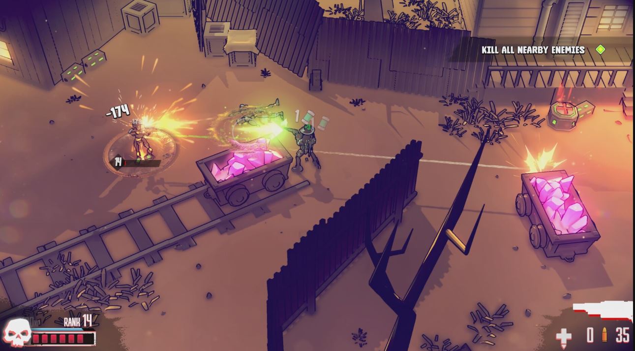 Dust & Neon shooting gameplay