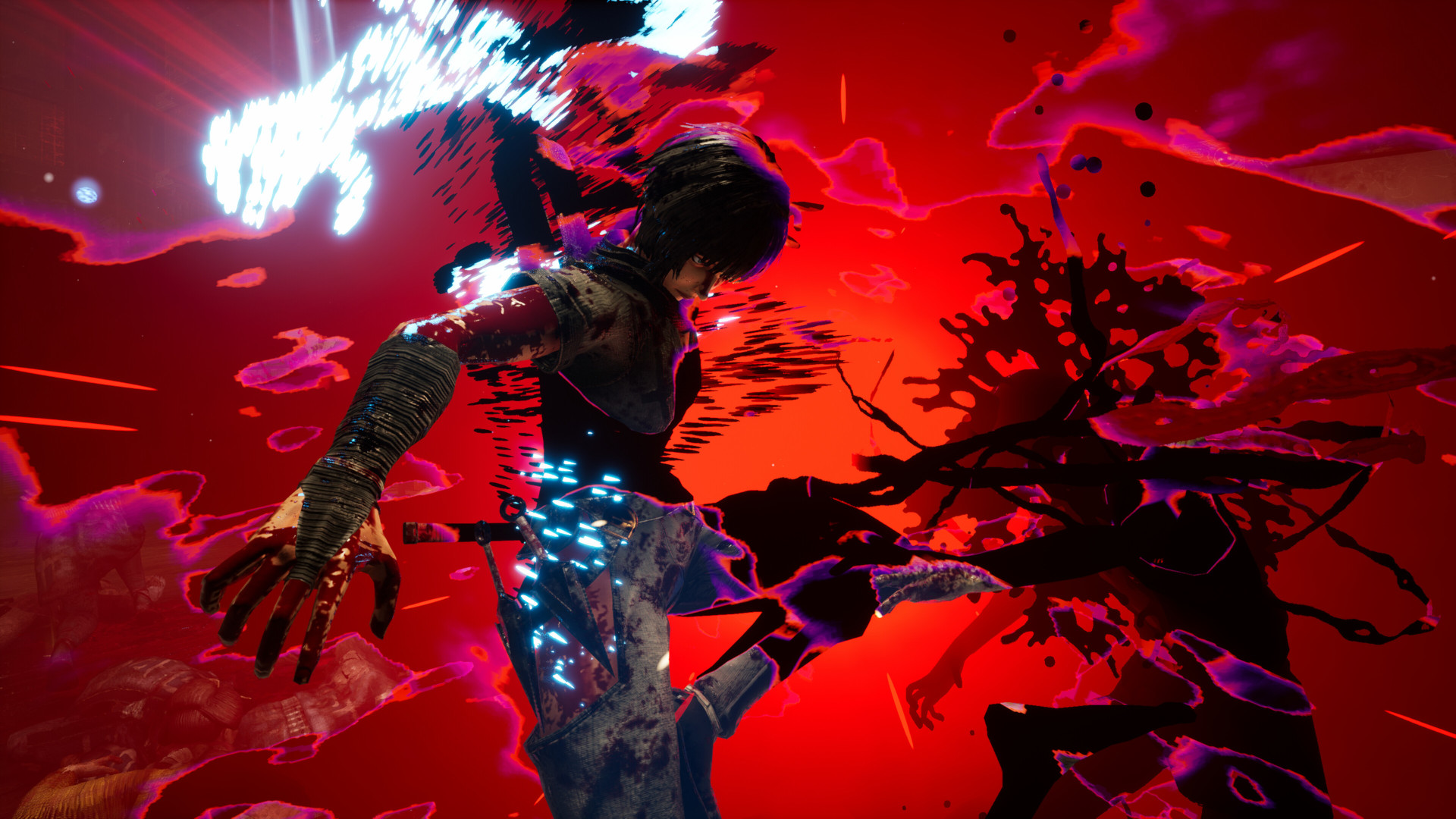 The player stylishly slashing a zombie in Ed-0: Zombie Uprising