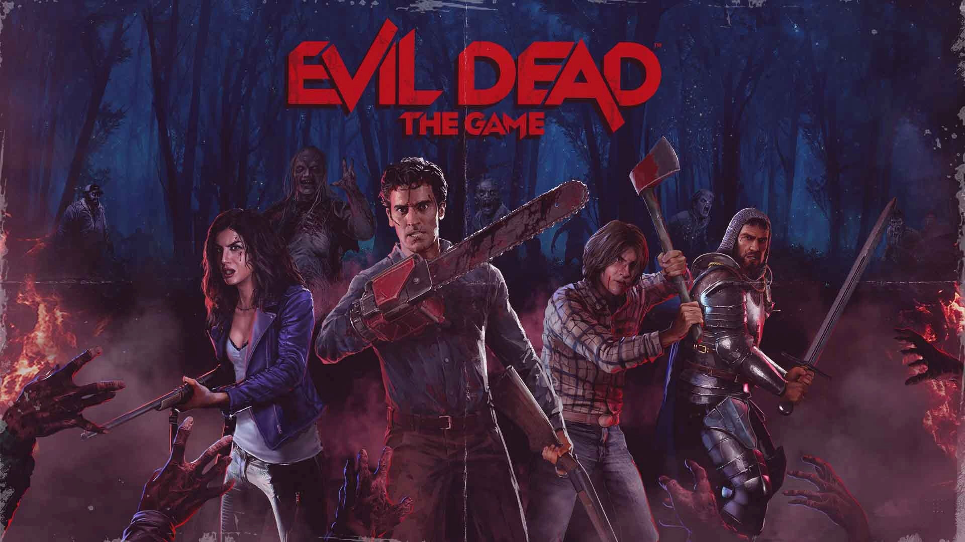 Evil Dead key art featuring four characters from the series