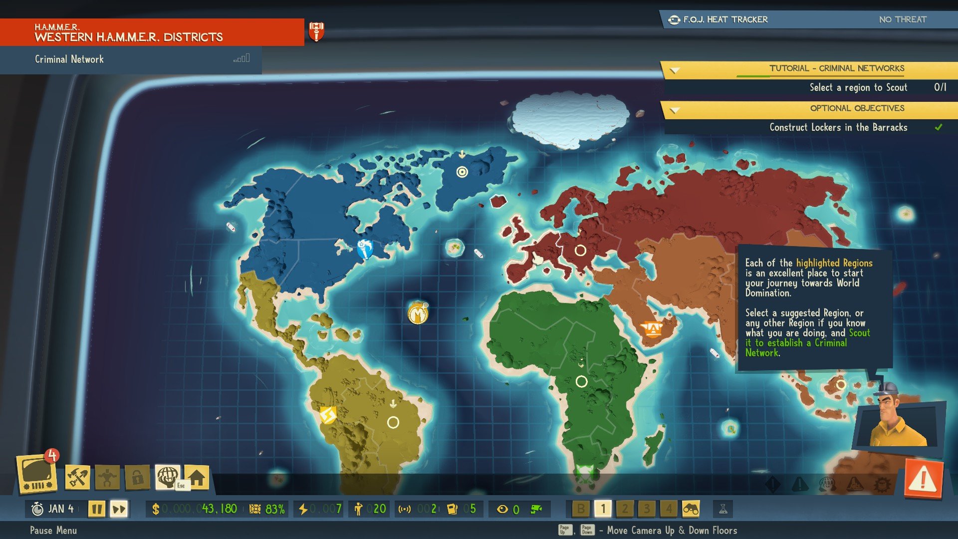 Evil Genius 2 preview world map