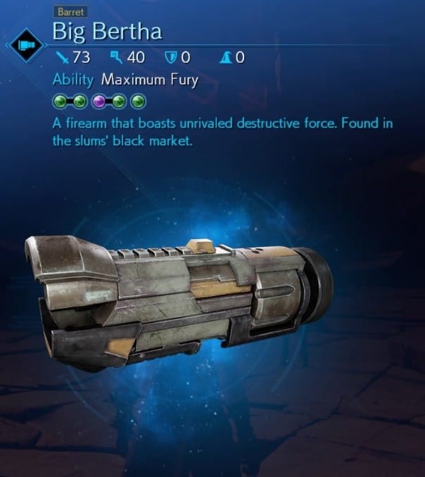 FFVII Weapon Guide Big Bertha