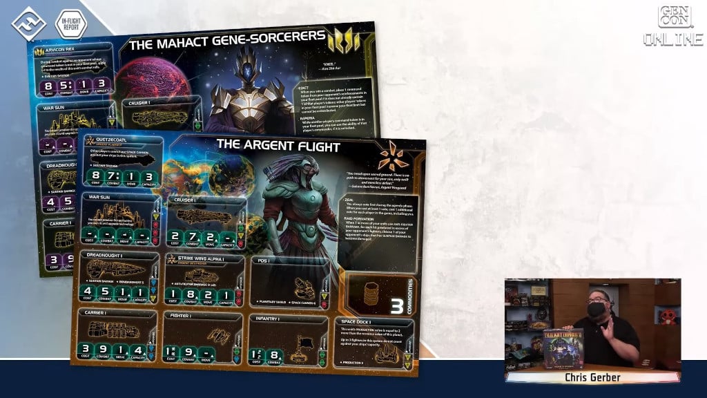 Two of the new factions in Fantasy Flight's Twilight Imperium
