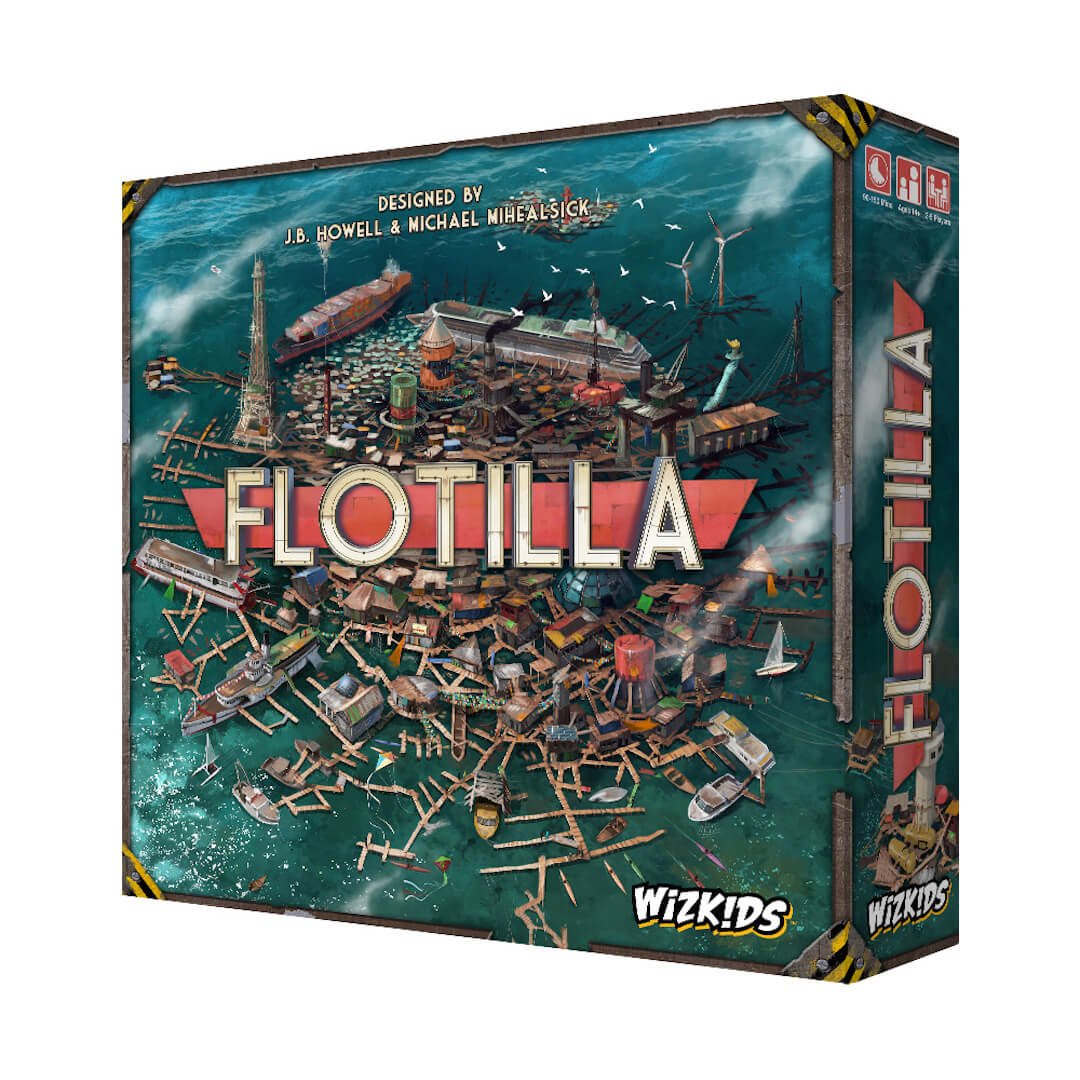 Flotilla, a board game for 3-5 players, image via WizKids