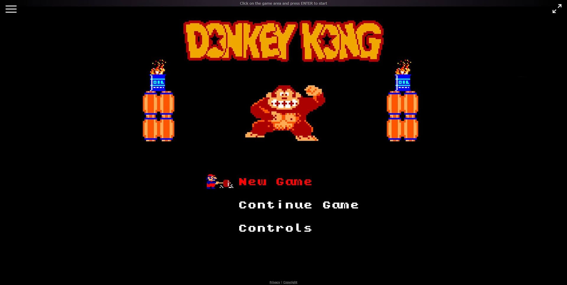 Donkey Kong on the Free Video Games Project website