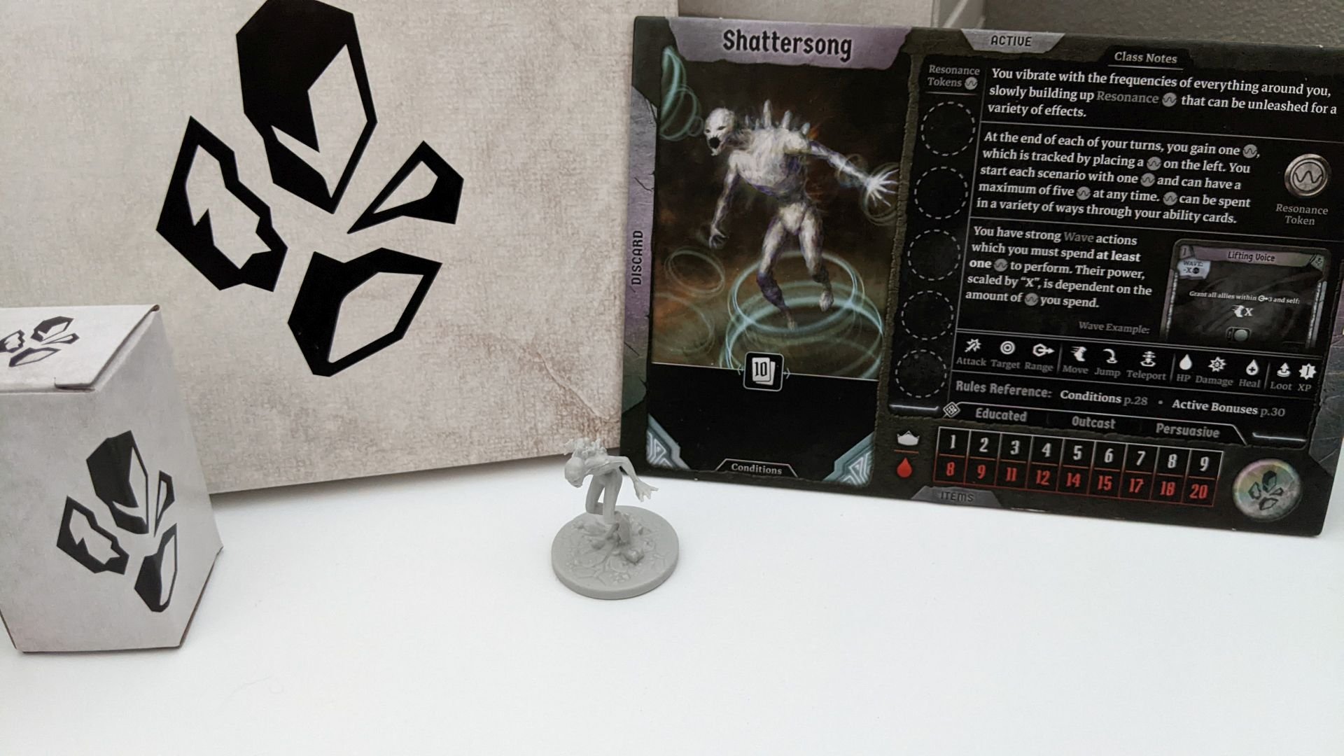 The Shattersong mini from the Frosthaven Advanced Class