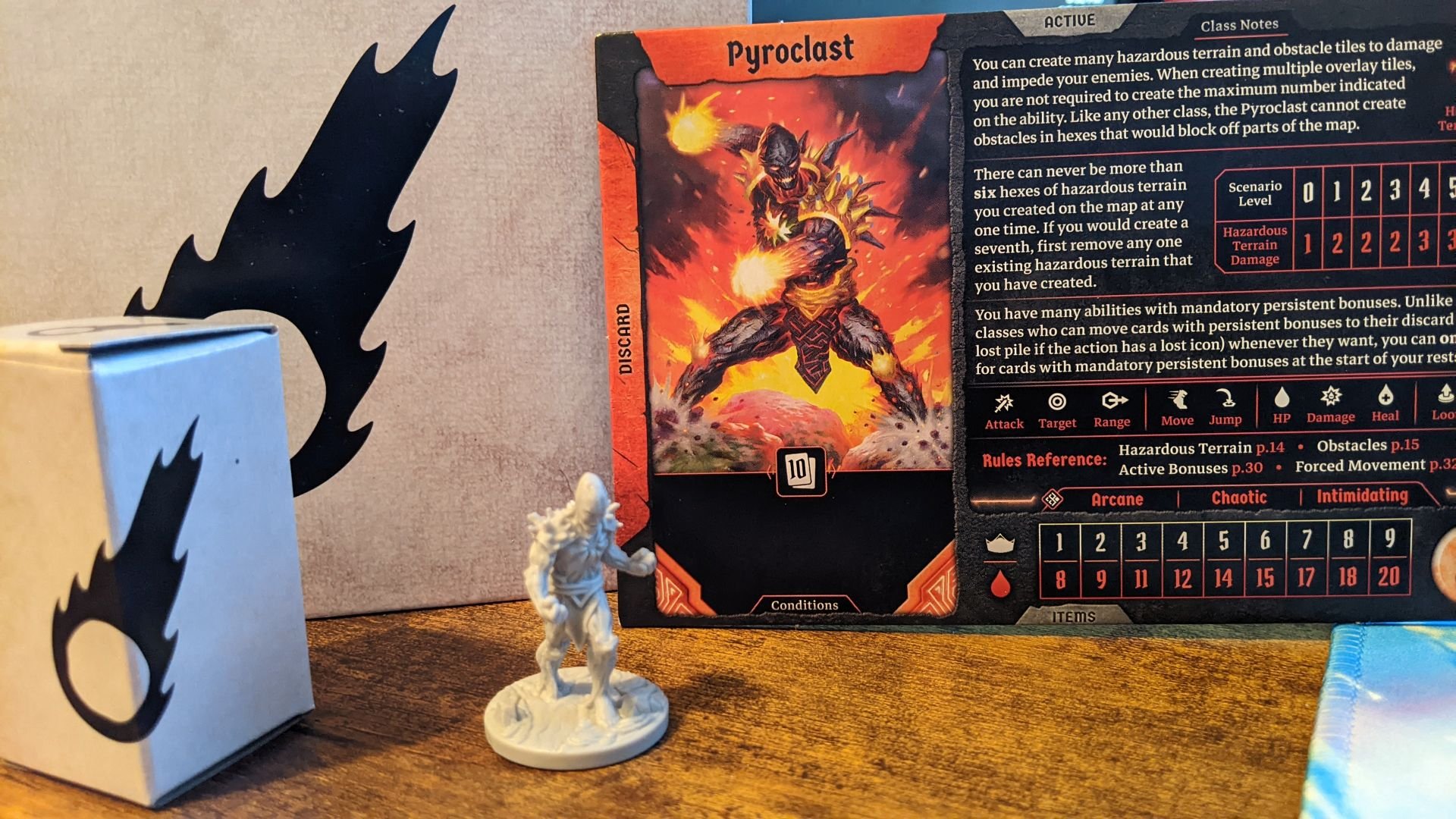 The Pyroclast mini from the Frosthaven Advanced Class