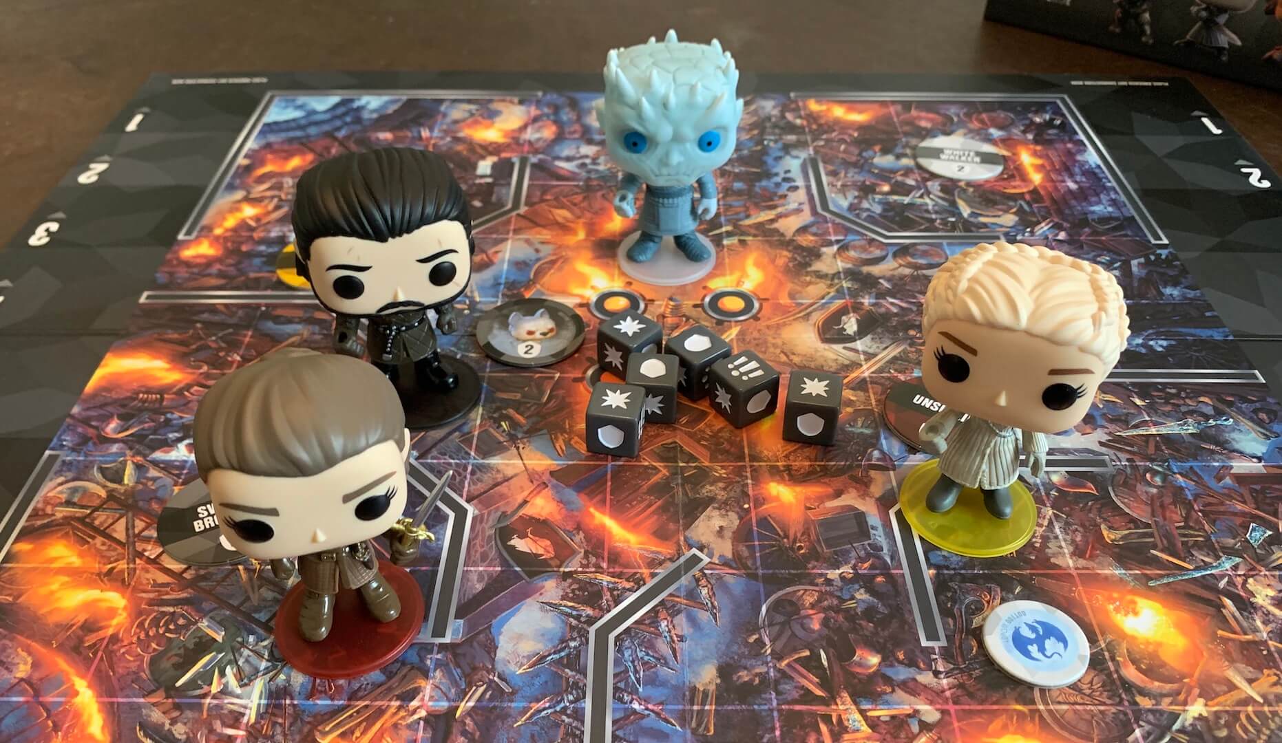 Funkoverse Game of Thrones Characters on the board