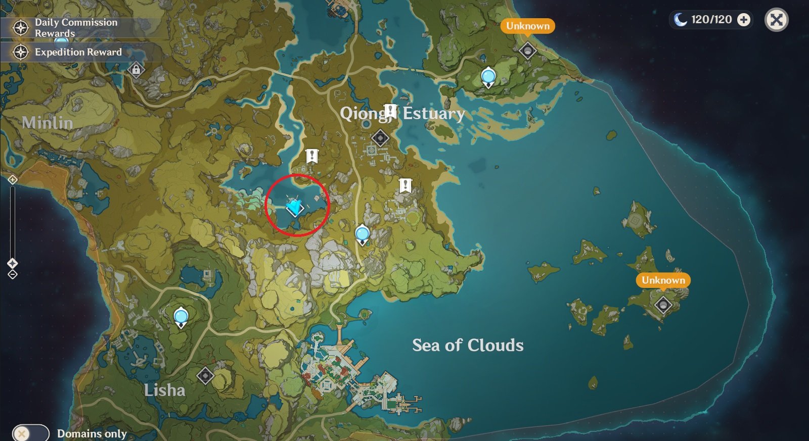 Genshin Impact Luhua Pool Secret Map