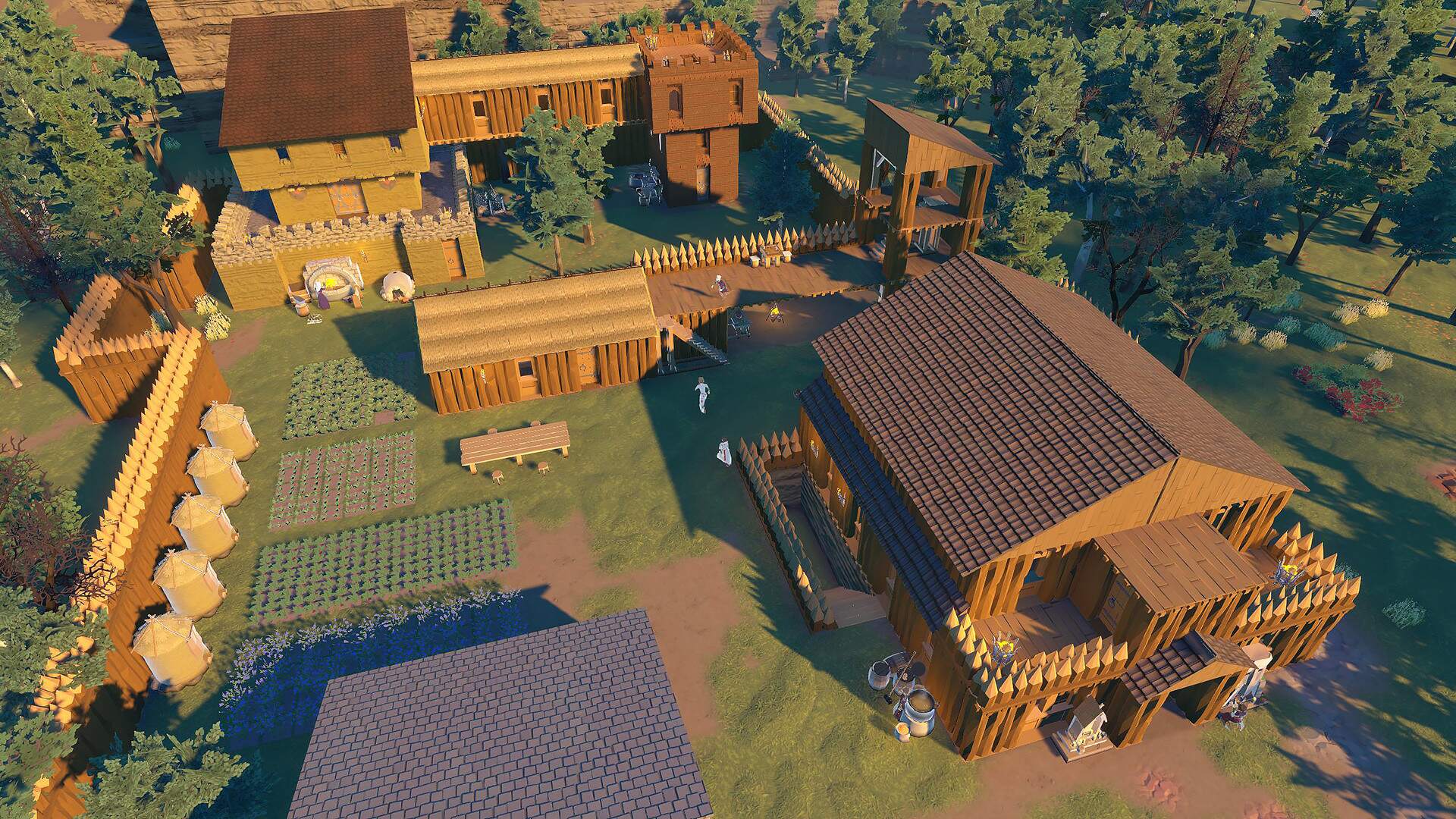 A typical colony in Going Medieval