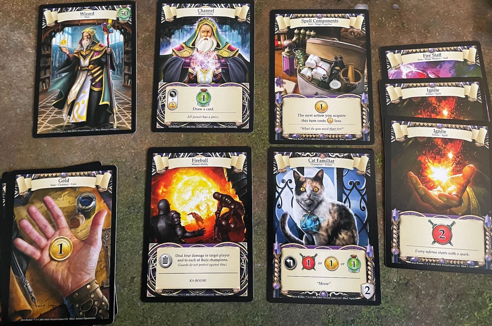 The Wizard character deck for Hero Realms
