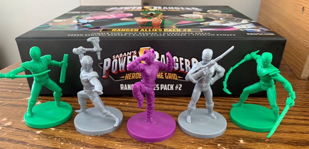 The five Ranger figurines for Heroes of the Grid Ally Pack 2