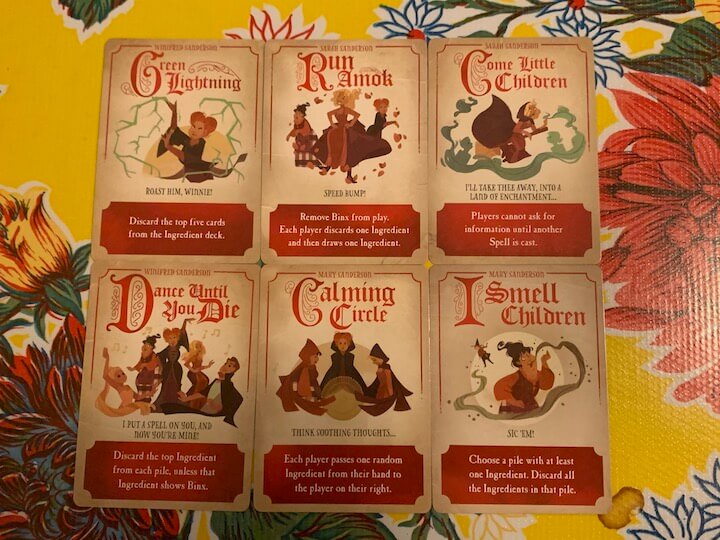 Disney Hocus Pocus: The Game - spell cards
