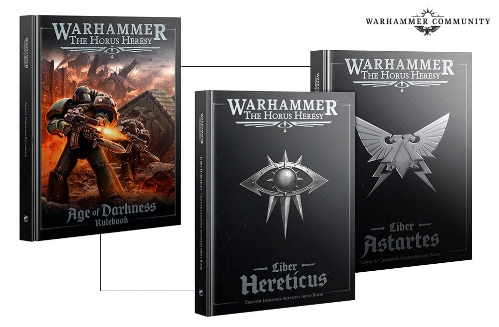 The books now out for preorder for Warhammer The Horus Heresy Age of Darkness