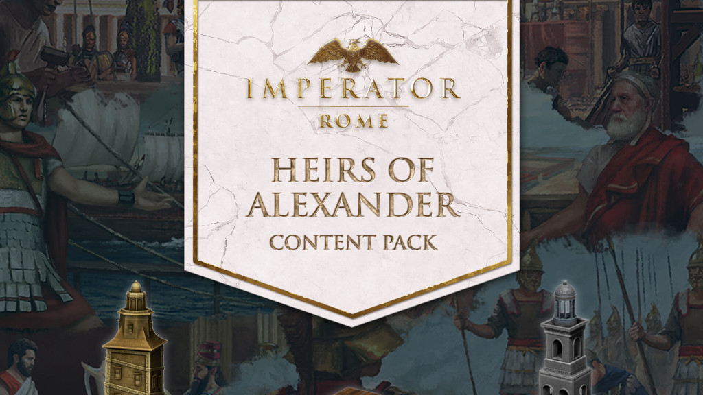 The main logo for the Imperator: Rome Heirs of Alexander DLC