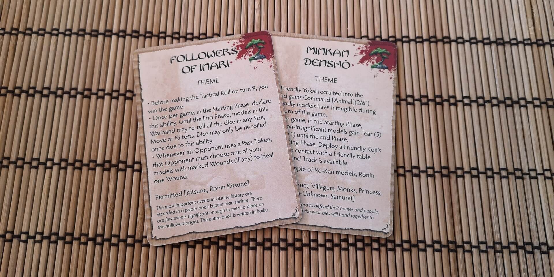 Two Bushido Kitsune Theme Cards.