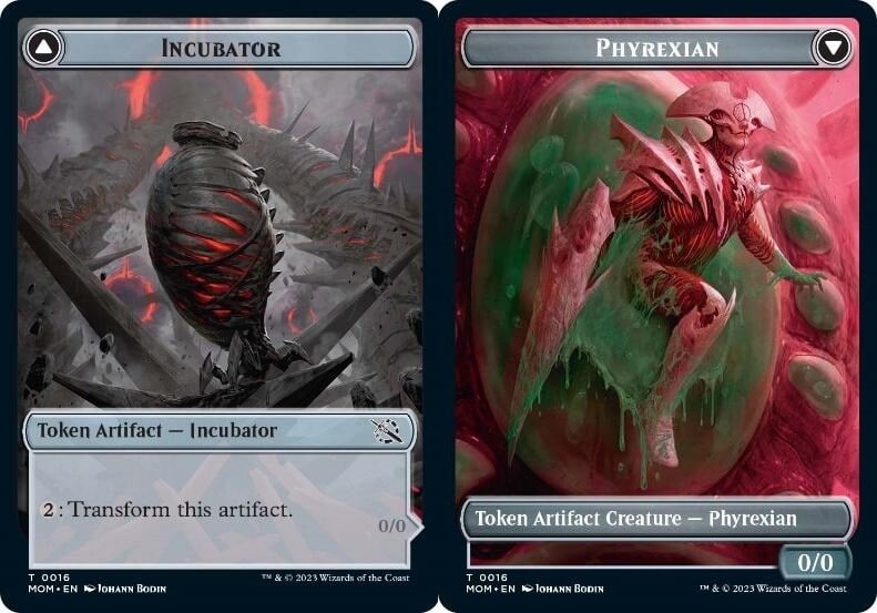 Incubate and 0/0 Phyrexian Token