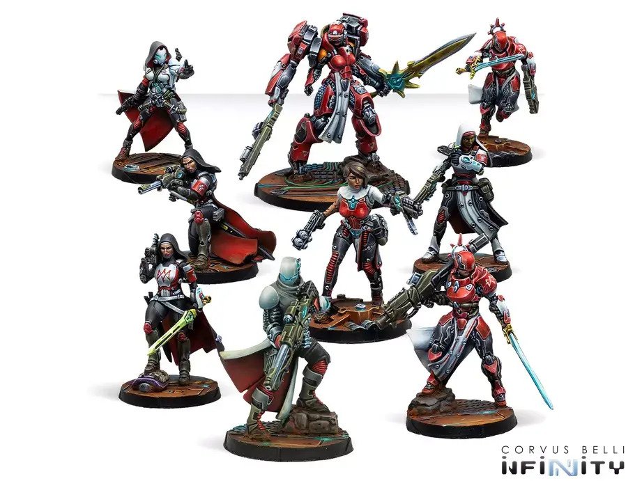 The miniatures from the Infinity Bakunin Observance action pack