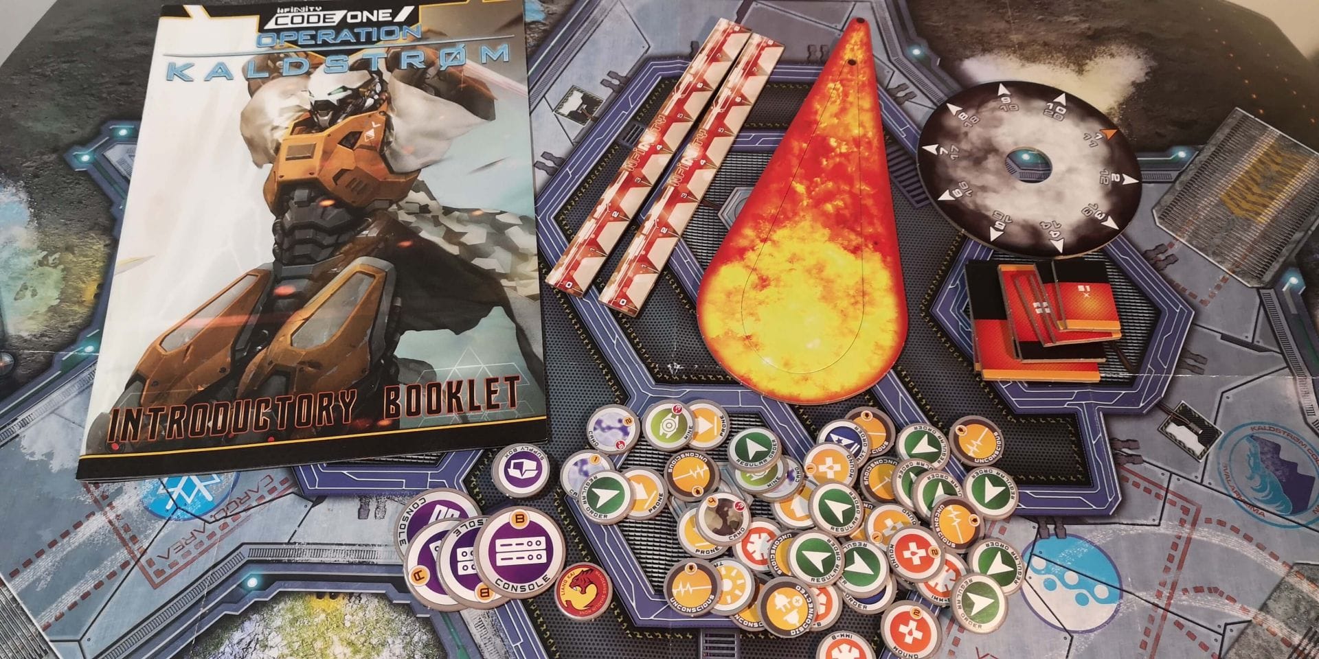 Infinity CodeOne Operation Kaldstrom dice and tokens.
