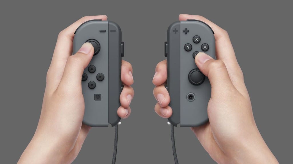 A set of Joy-Con controllers for the Nintendo Switch