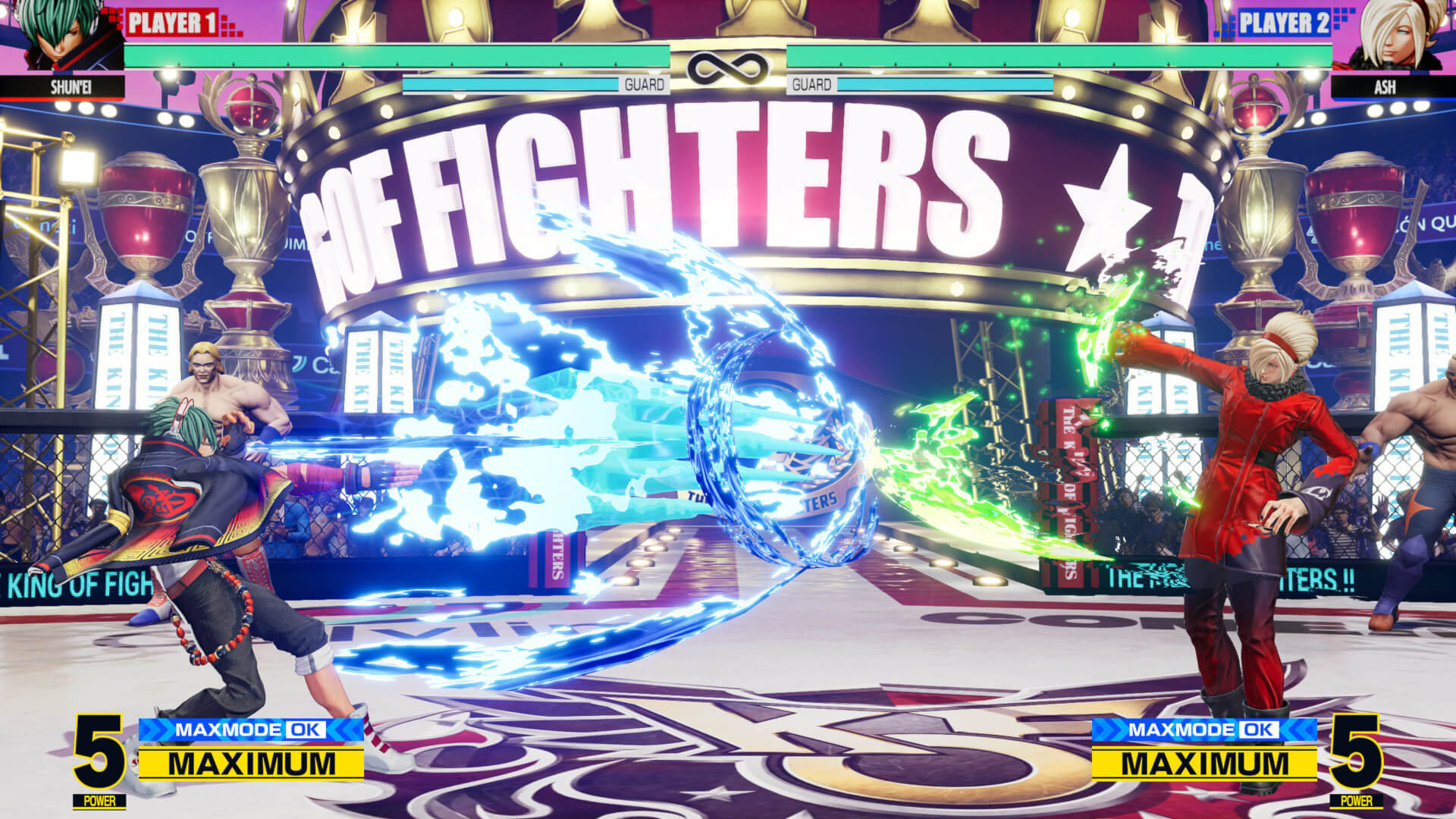 Shun'ei facing Ash in King of Fighters XV