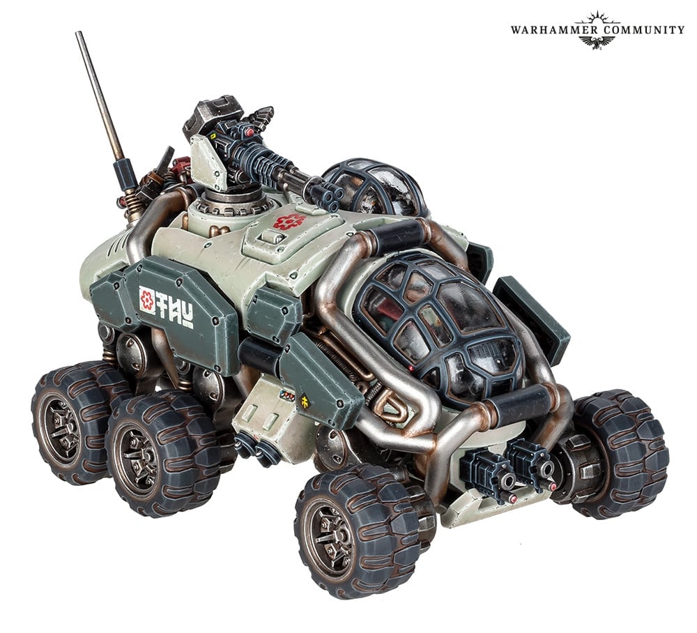 The Leagues of Votann Sagitaur is an ATV with serious firepower. Image: Games Workshop
