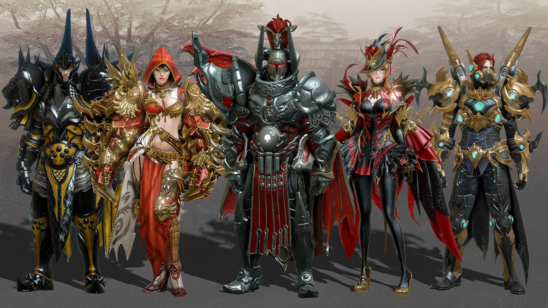 The Dawn Collection armor skins in Lost Ark