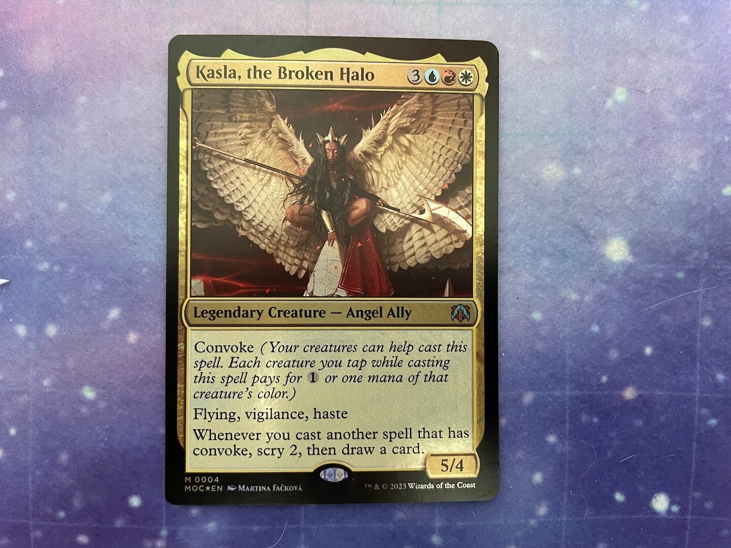 An image of the mtg card Kasla, the Broken Halo from Magic: The Gathering March of the Machine Commander Deck