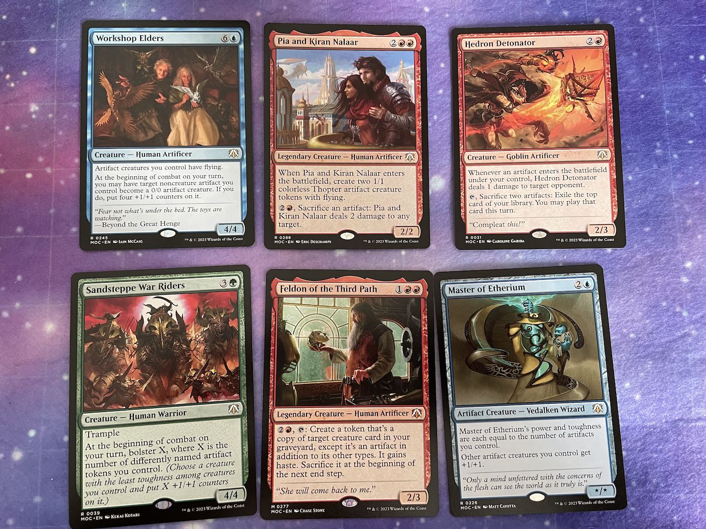 An image of Magic: The Gathering March of the Machine Commander Deck Tinker Time cards
