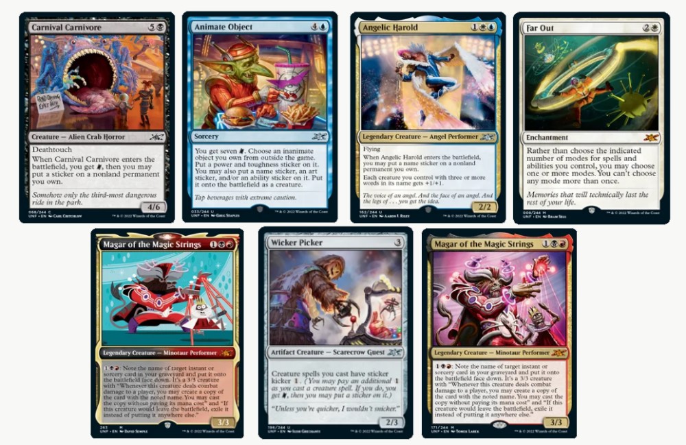 A handful of new cards from Magic's Unfinity Set