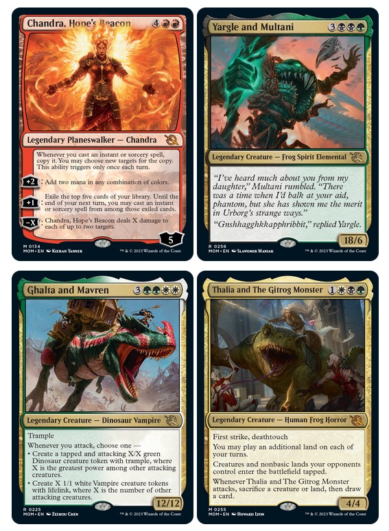 Legendary creatures from the Magic set, March of the Machine