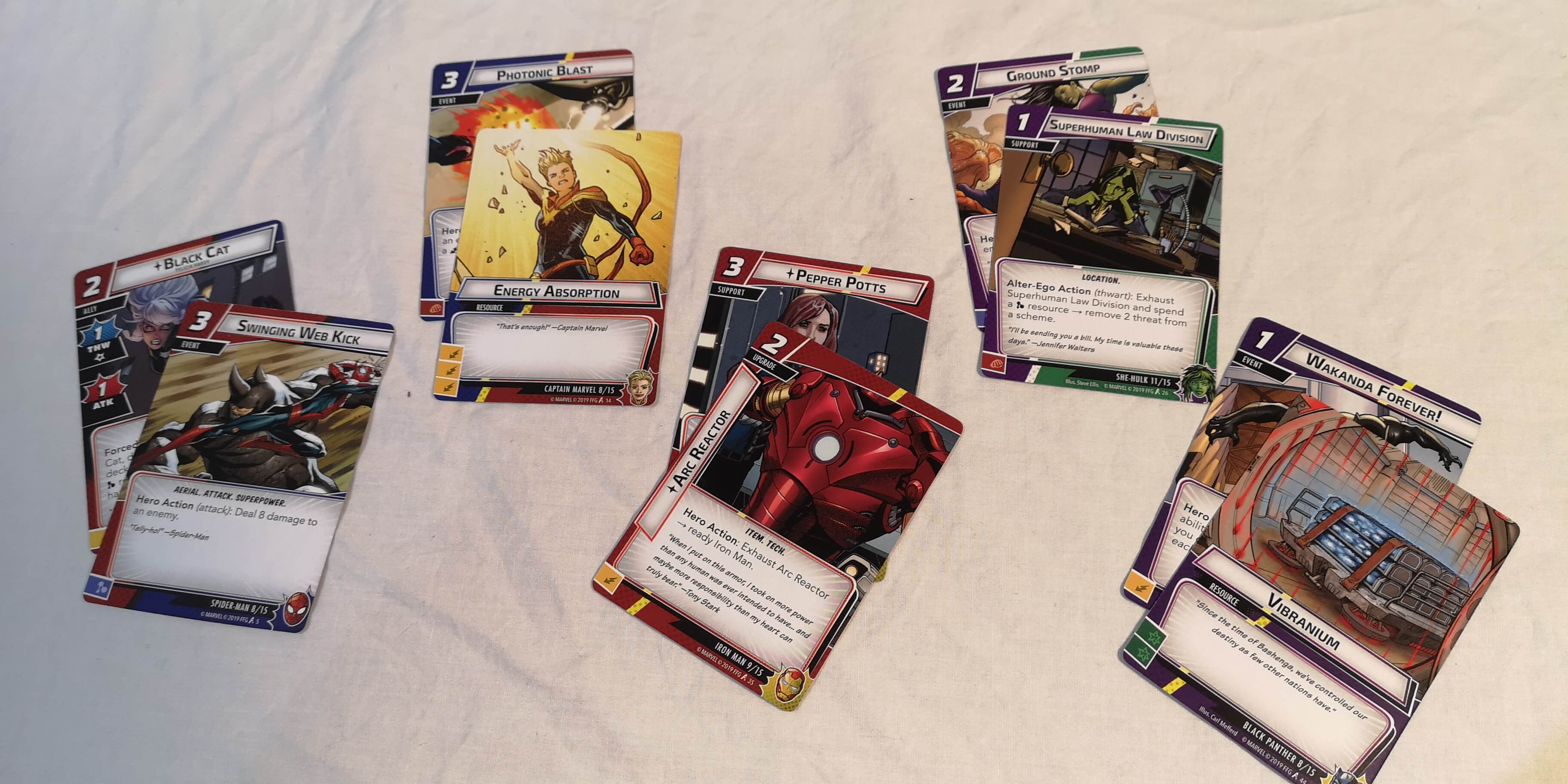 Marvel Champions LCG character cards