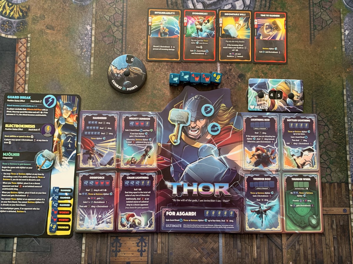 Thor's Hero Board from Marvel Dice Throne