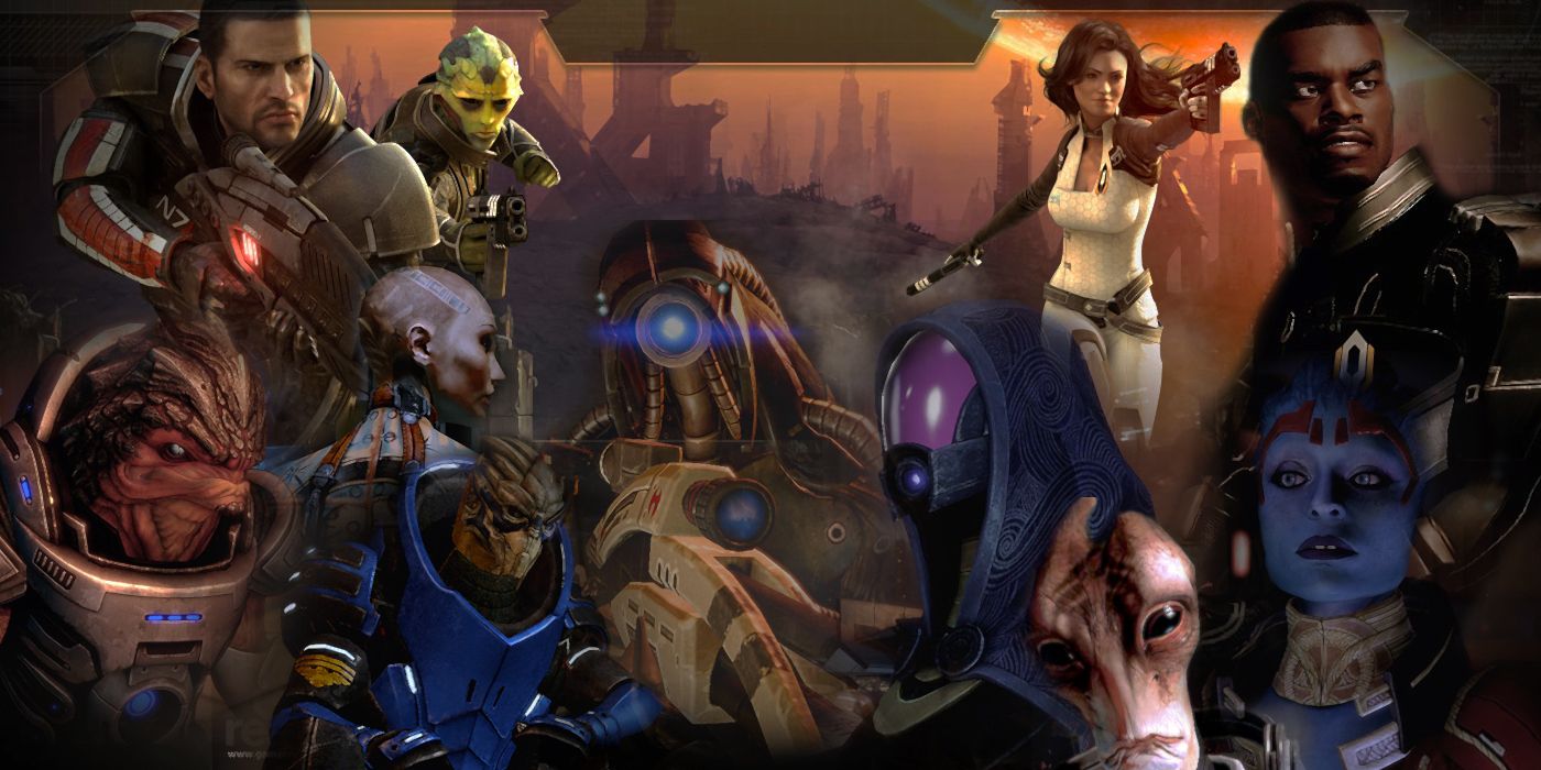 A portrait of the crew from Mass Effect 2
