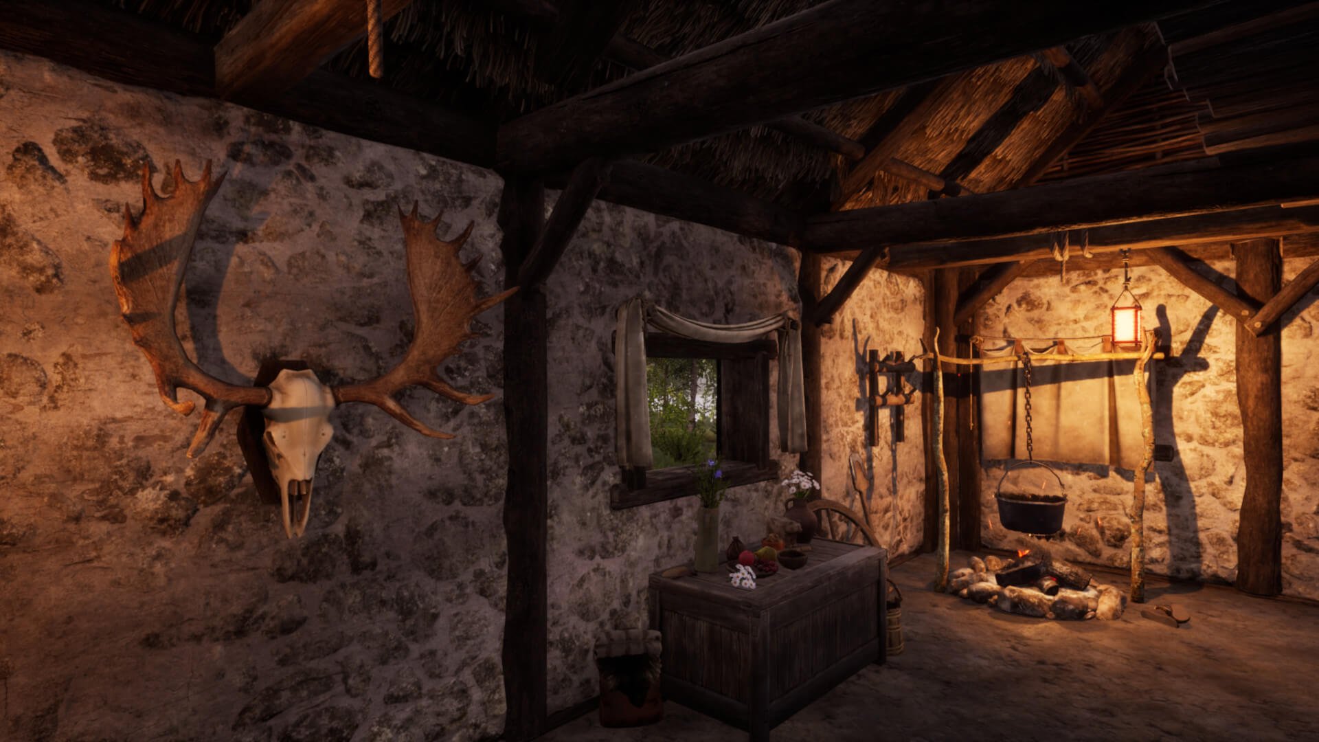 A trophy on the wall in the latest Medieval Dynasty update