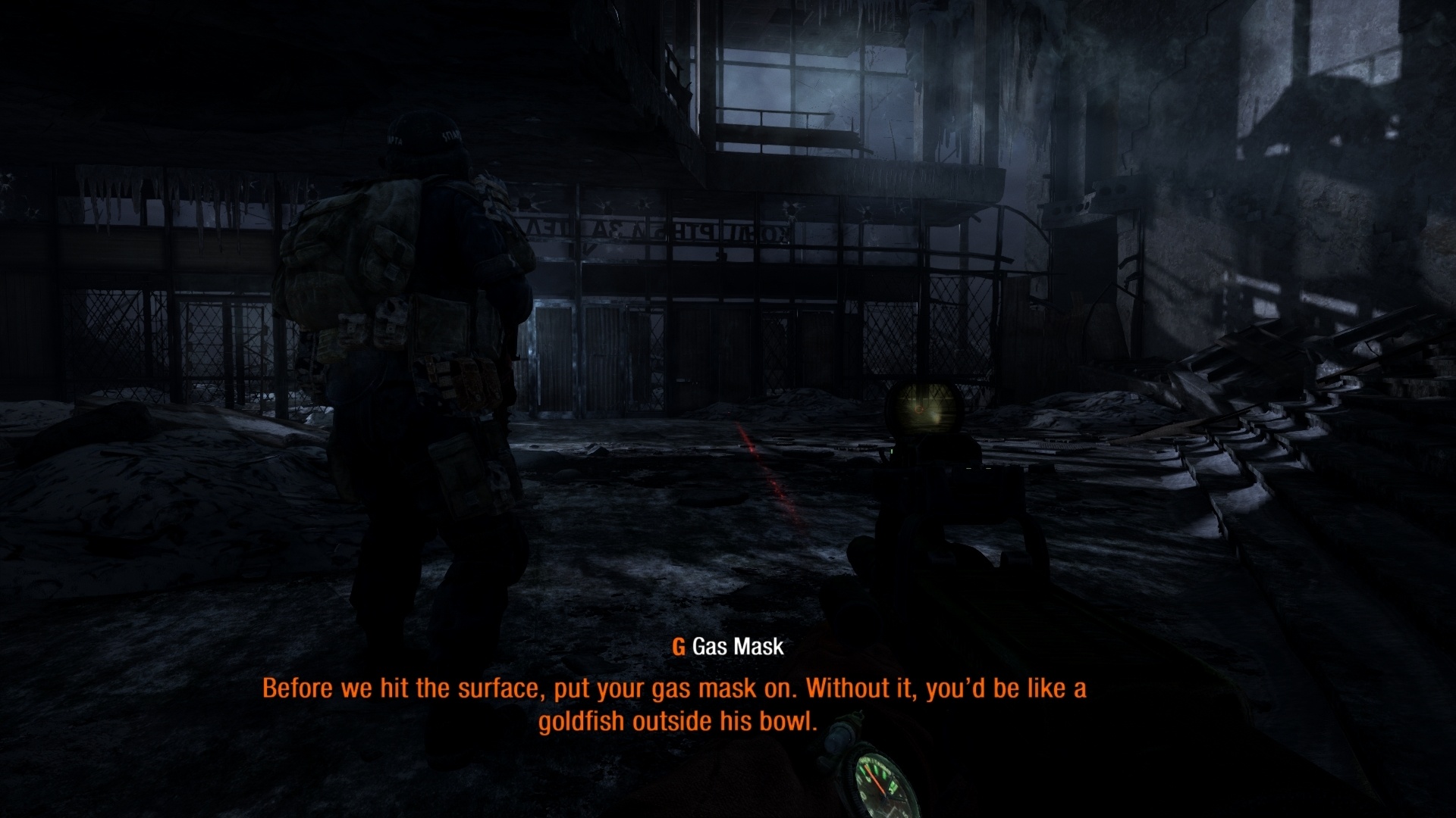 Metro 2033 Redux Screenshot of Opening Scene