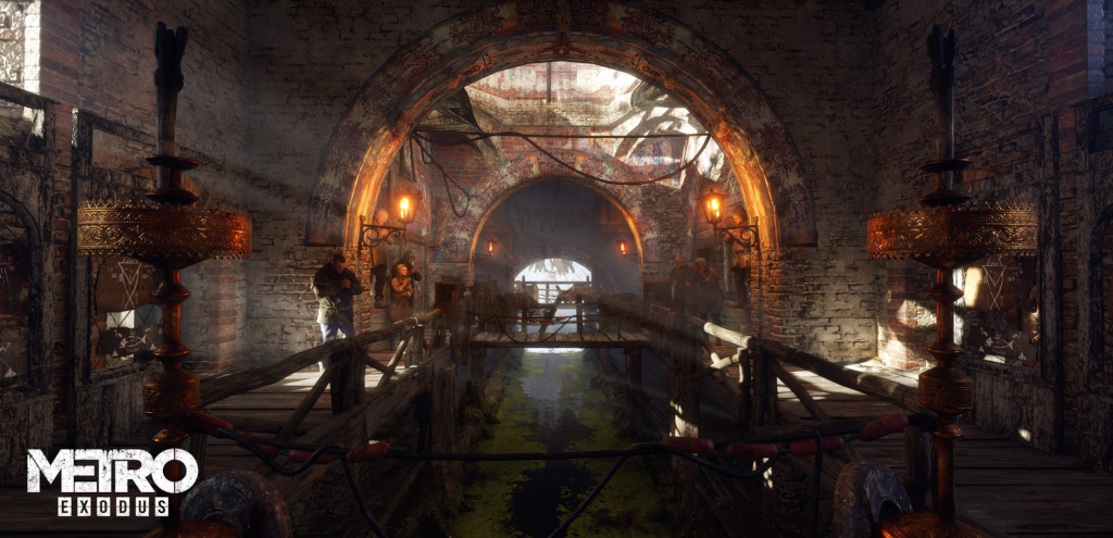 An in-game screenshot of Metro Exodus with the new ray tracing options enabled