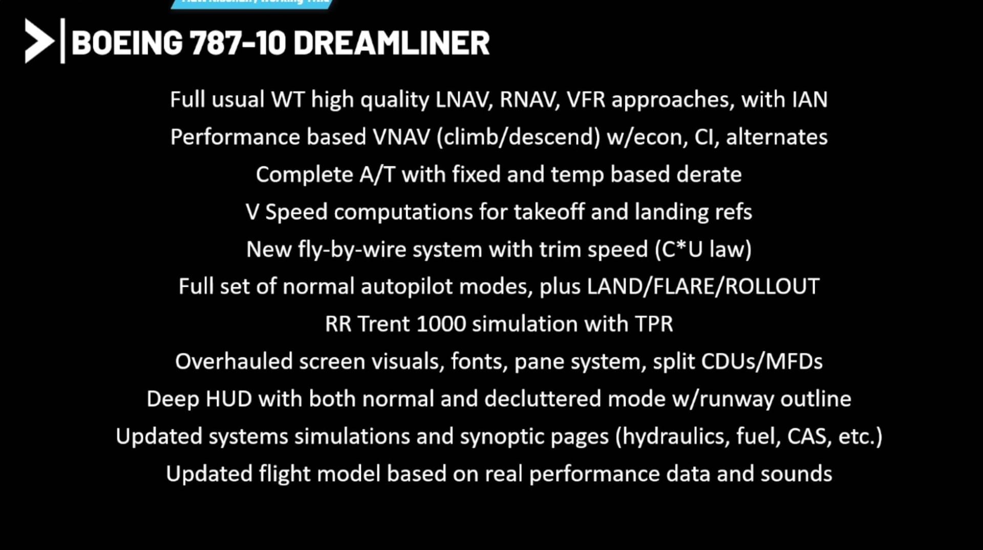 Microsoft Flight Simulator 787 Overhaul Features