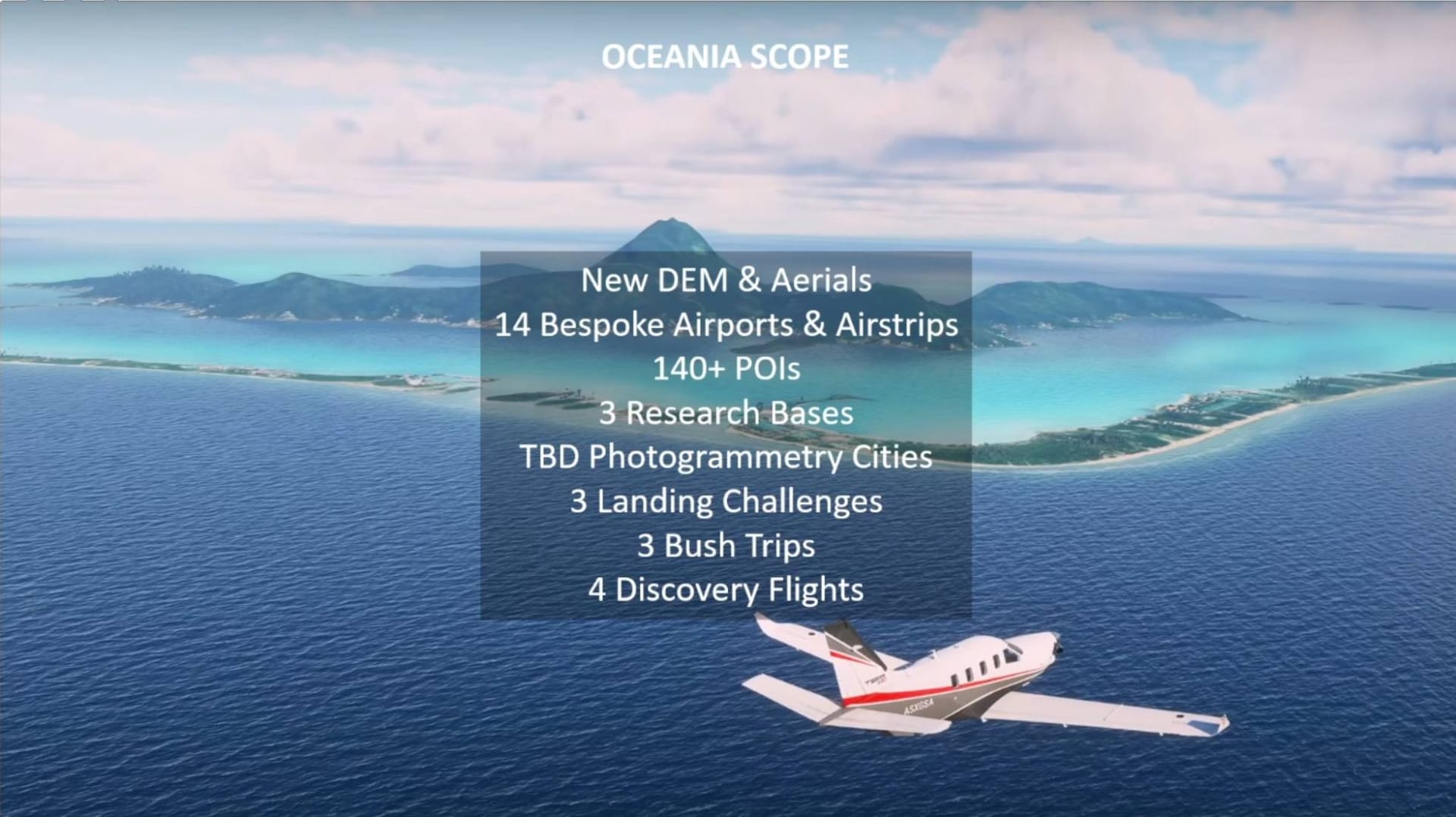 Microsoft Flight Simulator World Update Oceania Features List