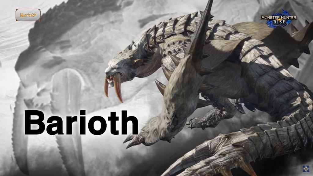 The Barioth monster in Monster Hunter Rise
