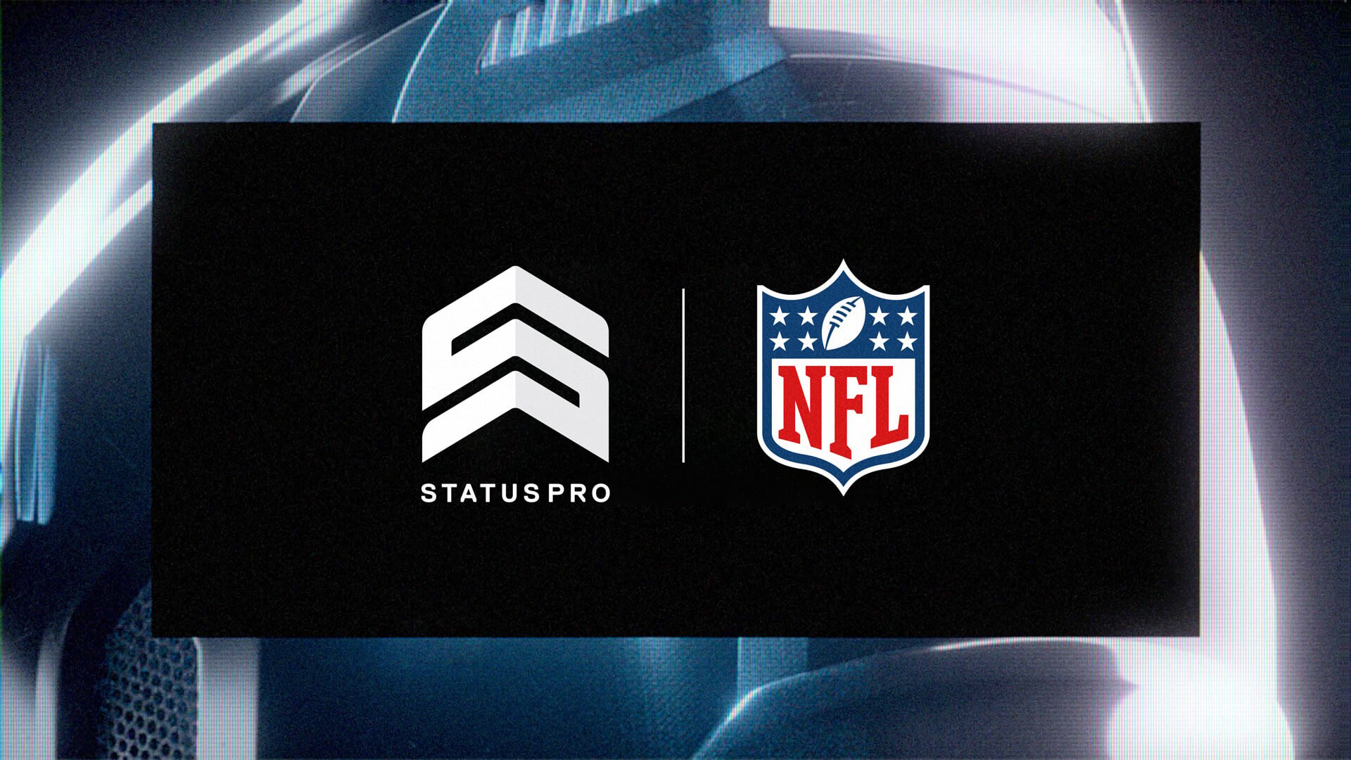 The StatusPRO and NFL logos side by side for the new NFL VR game