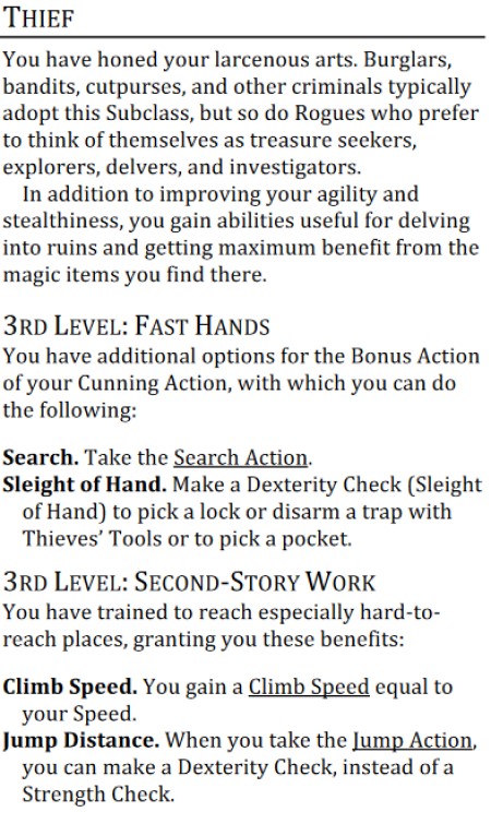 New Thief rules from the One D&D Expert Classes playtest