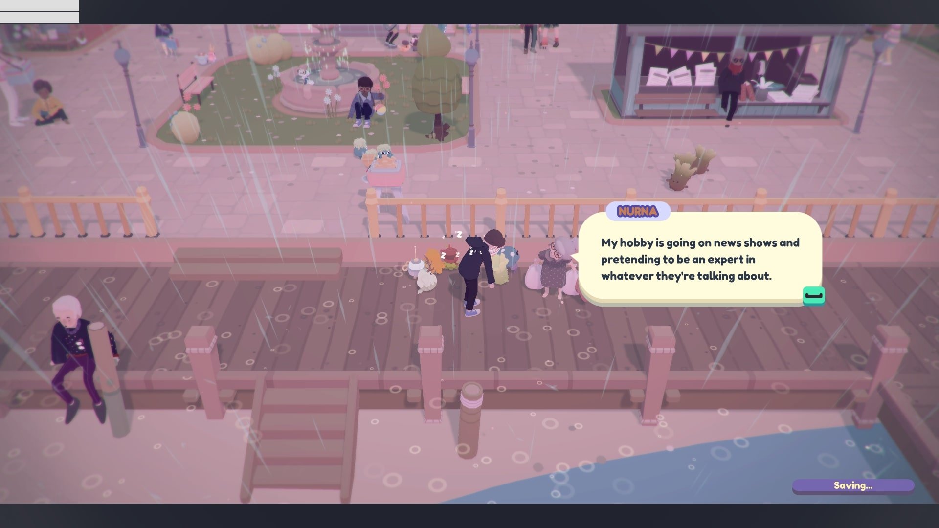 A villager in Ooblets talks about their hobby.