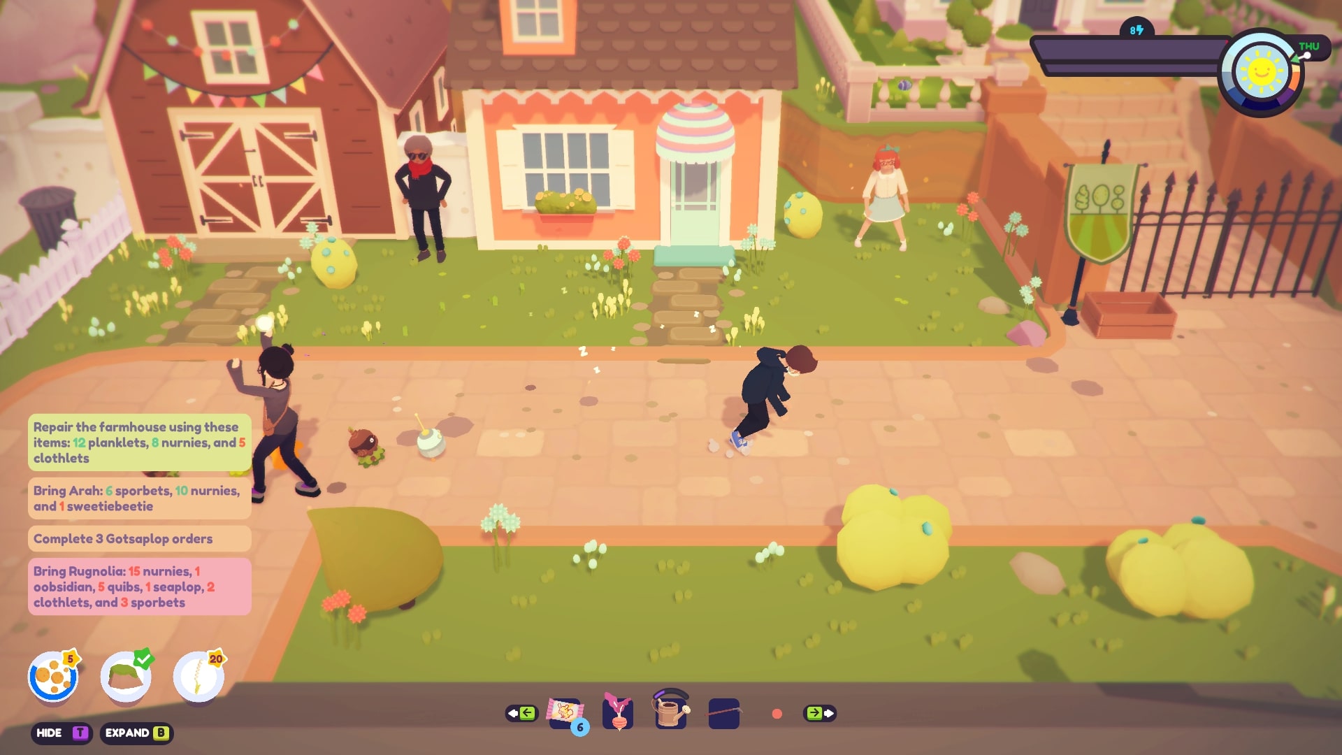 An exhausted player in Ooblets