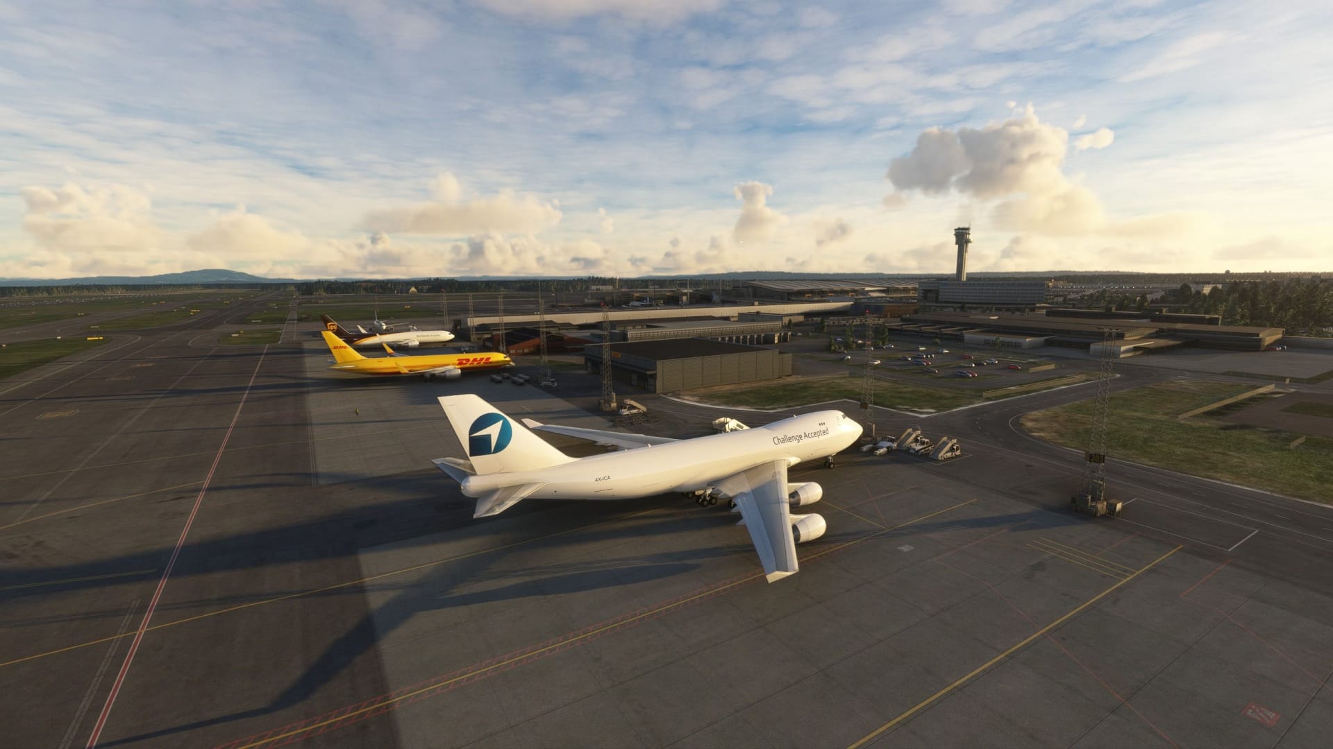 Oslo Airport for Microsoft Flight Simulator cargo apron.