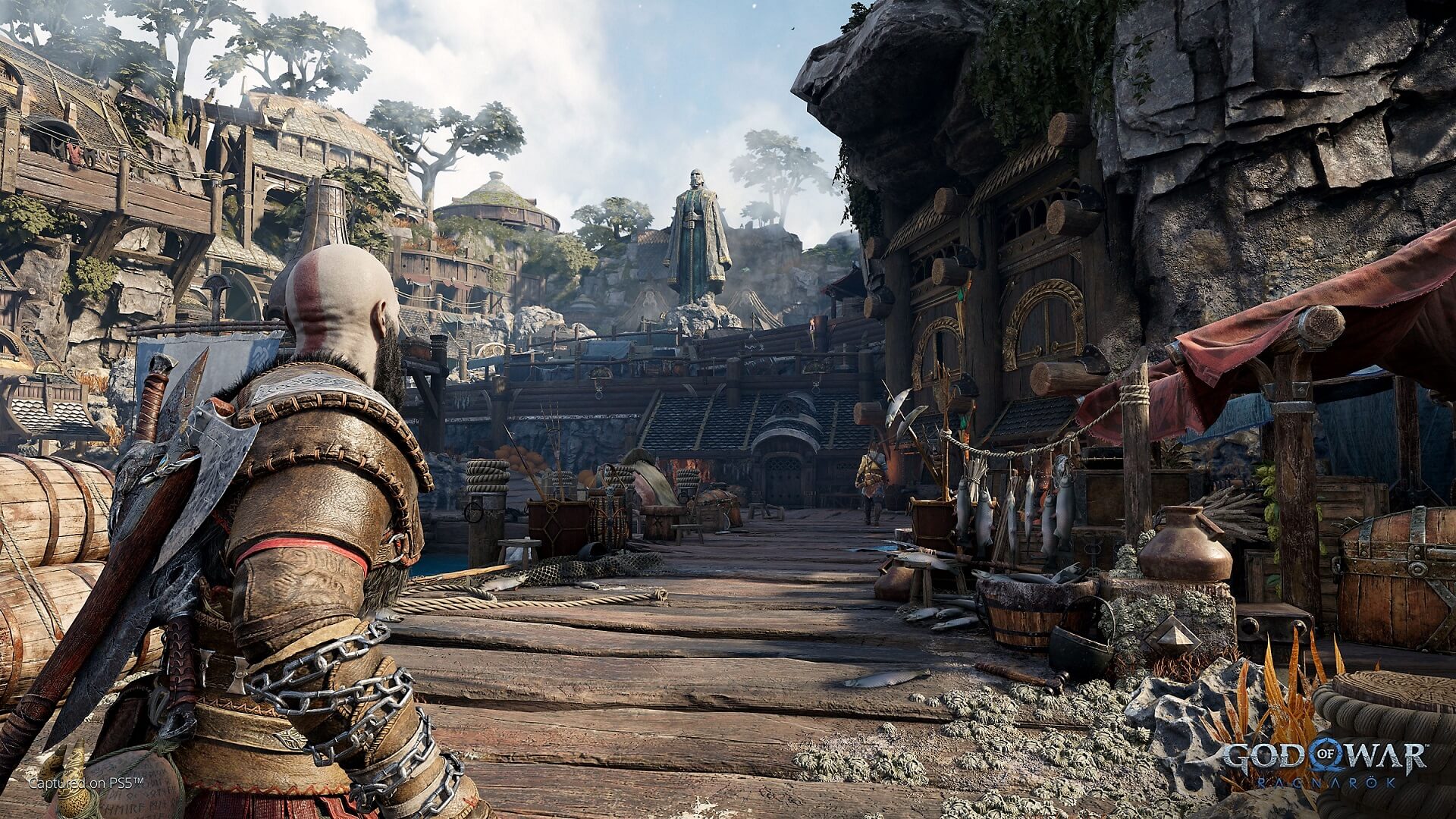 Kratos exploring in God of War Ragnarok