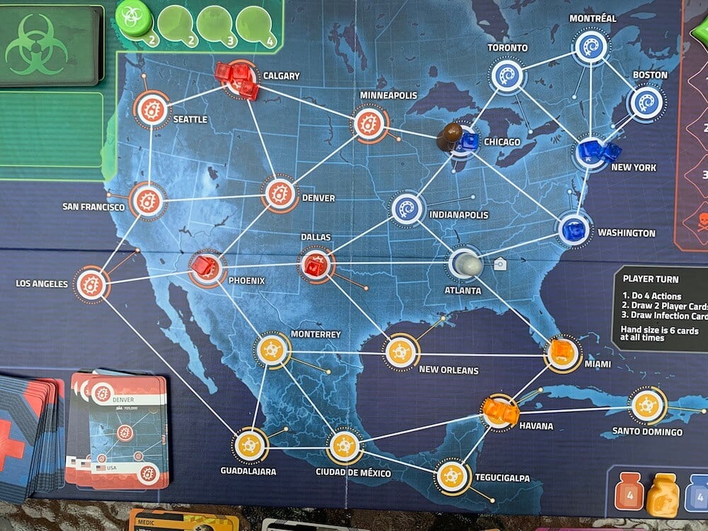The Full Pandemic: Hot Zone - North America Game Board