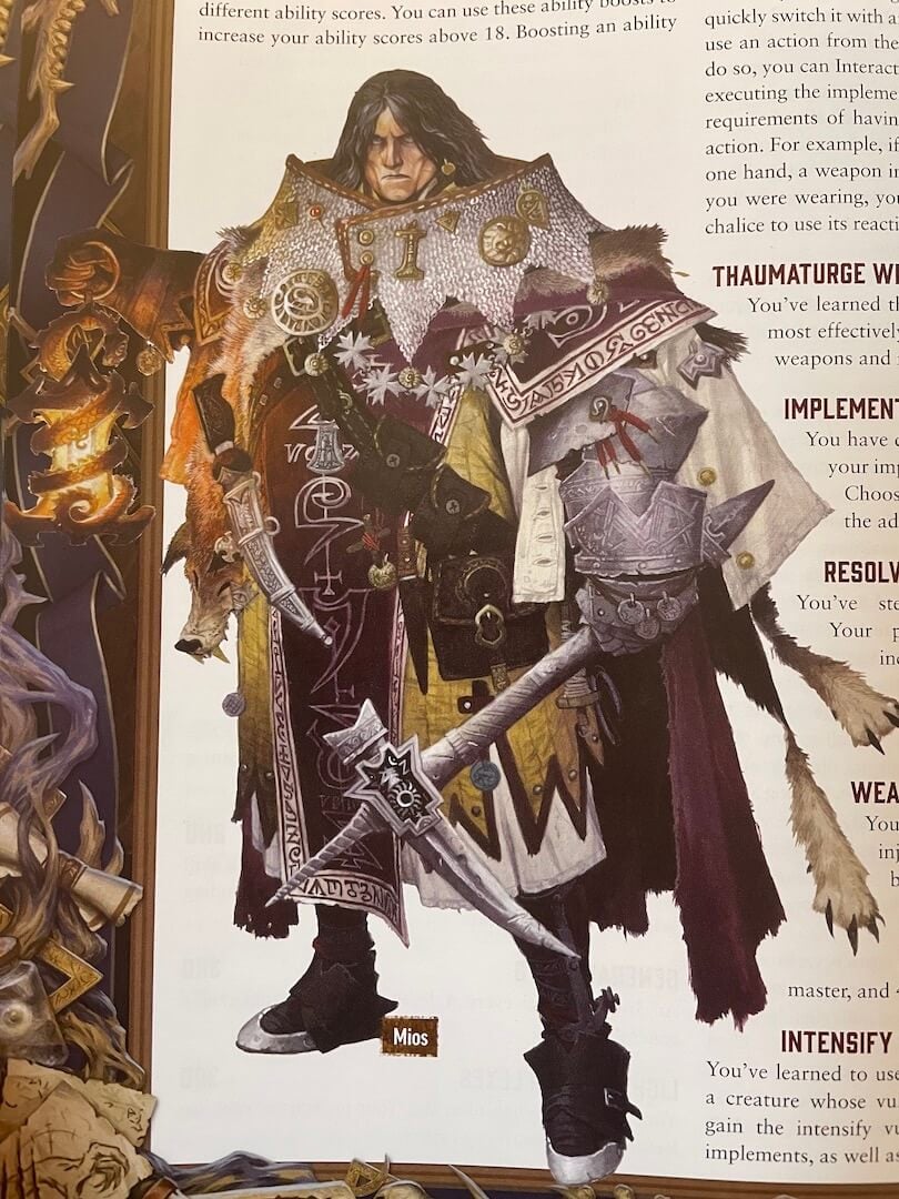 An image from Pathfinder Dark Archive depicting the Thaumaturge, a new class for Pathfinder