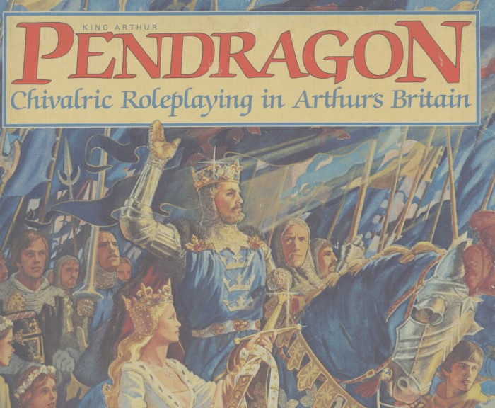 Pendragon 1st Edition artwork of the game's cover