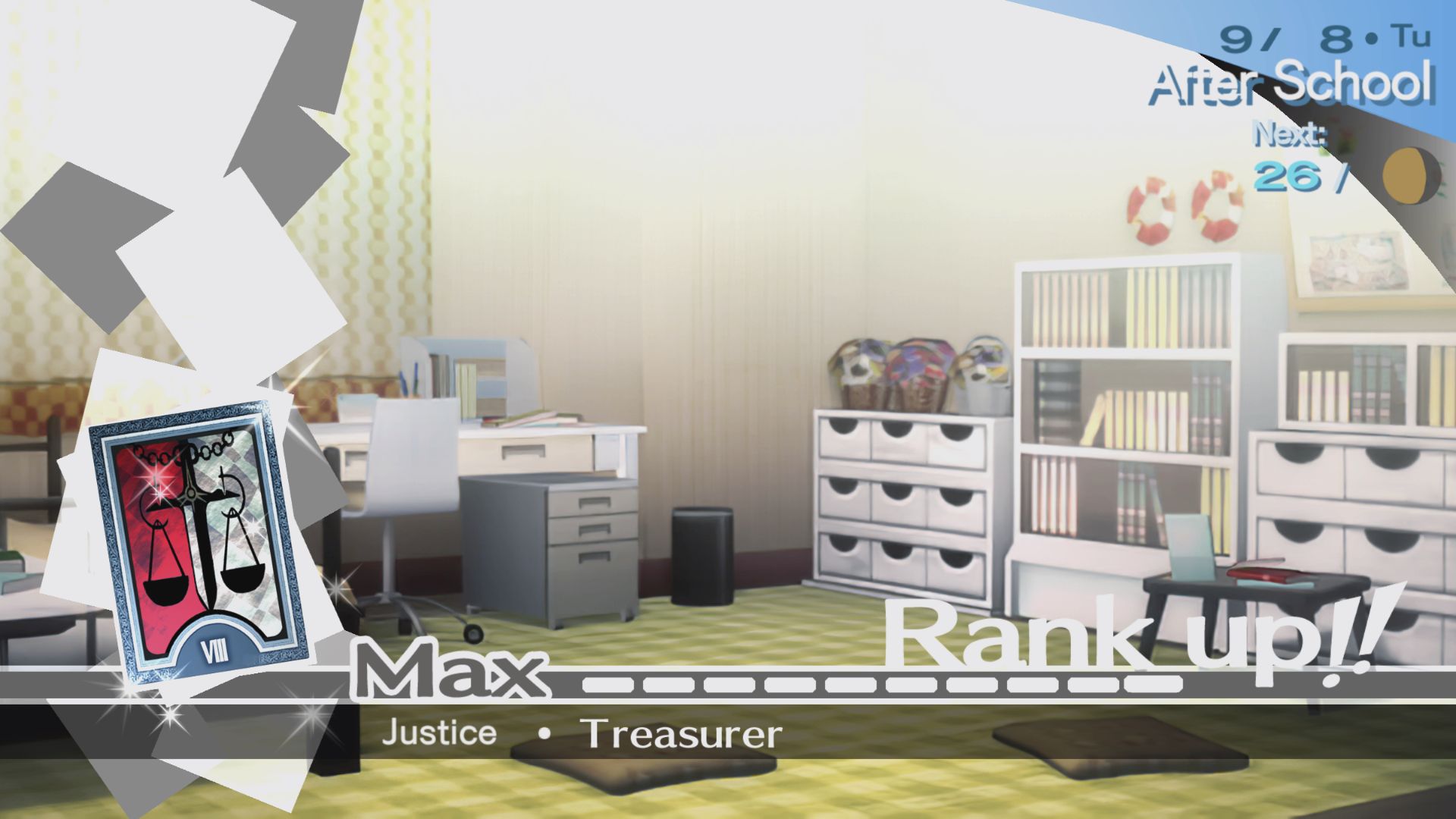 Achieving the max rank for the Treasurer Social Link in Persona 3 Portable