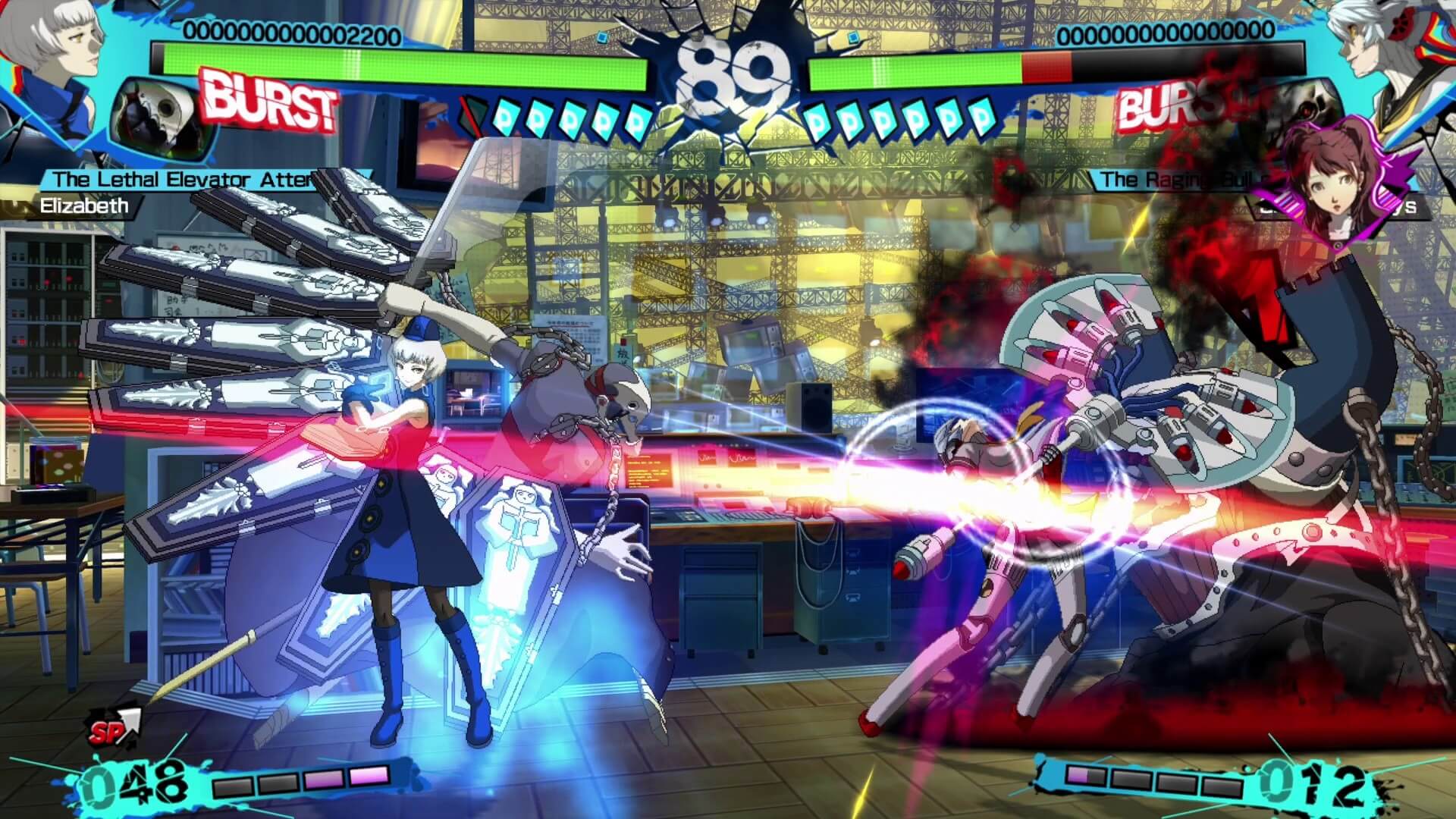 Elizabeth faces off against Shadow Labrys in Persona 4 Arena Ultimax